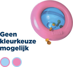 KONG Gyro Hondenspeelgoed - Extreem sterk - Drijft op water - Geeft traktaties - Geschikt voor honden tot 18 kg - Small - Ø 14 cm - Assorti