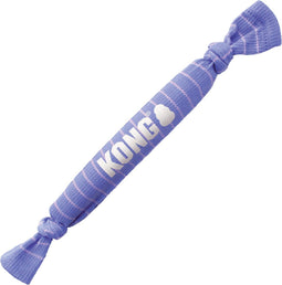 KONG Signature Crunch Rope Single Puppy - Hondenspeelgoed - Onweerstaanbaar geluid - Elastische sok - S/M - 30 cm - Paars