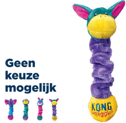 Kong Squiggles - Honden Speelgoed - Assorti Kleur - Met Piep - M - 30 cm