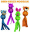 Kong Wubba Ballistic Friend - Hondenspeelgoed - Multi - M - 21,6 x 10,5 x 10,2 cm