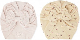 Konges Sløjd - 2 Pack Bambi Bonnet - Bloom/Lavender Mist - Voor Kinderen - 0-3 Maand