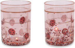 Konges Sløjd 2 Pack Glitter Bekers - 2 stuks - Ladybug