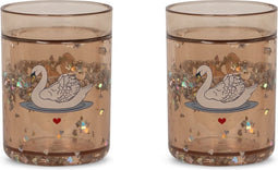Konges Sløjd 2 Pack glitter bekers - 2 stuks - Swan