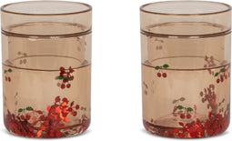 Konges slojd 2 Pack glittter bekers - Cherry - Drinkbeker kind - 2 stuks