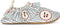 Konges Sløjd Cale Zwemschoenen/Turnpantoffel/Waterschoenen - Cherry Stripe - Maat 30/31