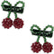 Konges Sløjd Cherry Bow Haarclips - Set van 2 stuks - Smoke Pine