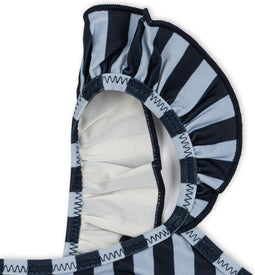 Konges Sløjd Dea Zwempak/Badpak Frill - Navy Stripe - Maat 18 maanden