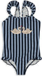 Konges Sløjd Dea Zwempak/Badpak Frill - Navy Stripe - Maat 18 maanden