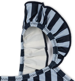 Konges Sløjd Dea Zwempak/Badpak Frill - Navy Stripe - Maat 5-6 jaar