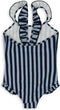 Konges Sløjd Dea Zwempak/Badpak Frill - Navy Stripe - Maat 5-6 jaar