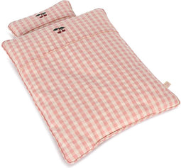 Konges Sløjd Doll bedding/Poppen beddengoed - Powder Pink Check