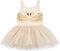 Konges Sløjd Fairy Ballerina jurk met bandjes - Buttercream Glitter - Maat 9 mnd