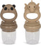 Konges Sløjd fruitspeen draak en panda - Warm clay/Shitake