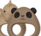 Konges Sløjd fruitspeen draak en panda - Warm clay/Shitake