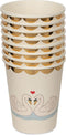 Konges Sløjd Happy Birthday kit - Borden, bekers, ballon, slinger, servetten, taarttopper, pompon - Swan