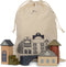 Konges Sløjd Houten speelblokken met print - Set van 34 stuks - Beige/Toffee