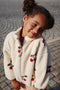 Konges Sløjd Jody Teddy Jacket/Jas met fleece - Cherry - Maat 5-6 jaar