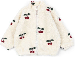 Konges Sløjd Jody Teddy Jacket/Jas met fleece - Cherry - Maat 9 mnd