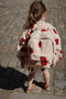 Konges Sløjd Jody Teddy Rugzak/Boekentas - 34x10x26cm - Ladybug Sand