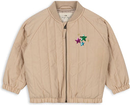 Konges Sløjd Juno Thermojas/Bomber Jas met sequins - Frappé - Maat 12 mnd