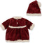 Konges Sløjd Kerstjurk met muts voor babypoppen - poppenkleding - Jolly Red