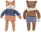 Konges Slöjd Knuffel Foxie Friends - Set van 2