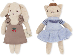 Konges Slöjd Knuffel Kitty Friends - Set van 2