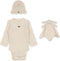 Konges Sløjd Kraampakket 0-3 mnd - Muts, body, knuffeldoek - Off White (Lemon)