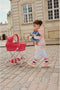 Konges Sløjd - Limited edition - Poppenwagen Corduroy - Rood - 90x41x71cm