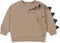 Konges Sløjd Lou Sweatshirt/Trui Animal Spike Dino - Oxford Tan - Maat 12 maanden