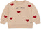 Konges Sløjd Lou Sweatshirt/Trui met hartjes - Shifting Sand