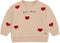 Konges Sløjd Lou Sweatshirt/Trui met hartjes - Shifting Sand