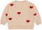 Konges Sløjd Lou Sweatshirt/Trui met hartjes - Shifting Sand
