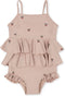 Konges Slöjd Manuca Frill badpak kind - Cherry blush - Maat 6 maand
