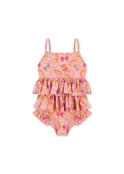 Konges Sløjd Manuca Frill badpak kind - Rainbow Bow 5-6Y