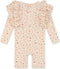 Konges slojd Manuca frill onesie playsuit / Zwempak - Multi hearts - Maat 9 maand