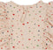 Konges slojd Manuca frill onesie playsuit / Zwempak - Multi hearts - Maat 9 maand