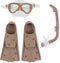 Konges slojd Mello snorkel set kind - Cherry - Duikrbil / Zwemvinnen / Snorkel - Maat 31/32