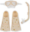 Konges slojd Mello snorkel set kind - Lemon - Duikrbil / Zwemvinnen / Snorkel - Maat 33/34