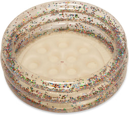 Konges slojd Mini zwembad met glitter - Opblaasbaar Dia 50 cm - Creme
