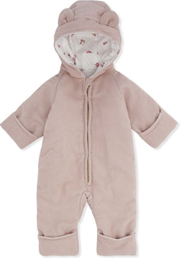 Konges Sløjd - Onesie - Teddy Suit - Rose Smoke/Bonderose - Kruiper - Kinderen - 9 Maanden
