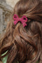 Konges Sløjd Pearly Bow Haarclips - Set van 2 stuks - Sangria