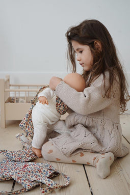 Konges Sløjd - Poppen Speelgoed - Marche de fleur - Slabbetje/Luier/Doek - Katoen - Nursery Set