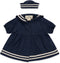 Konges Sløjd Poppenkleding set matrozenjurk - Blues - 35 cm - Kleding set - Organisch katoen