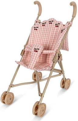 Konges Sløjd Poppenwagen/Doll Stroller/Buggy - Powder Pink Check