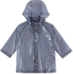 Konges Sløjd - Regenjas - Brume Glitter Raincoat - Pearl Blue - Maat 4 jaar