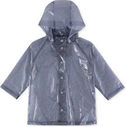 Konges Sløjd - Regenjas - Brume Glitter Raincoat - Pearl Blue - Maat 18 mnd