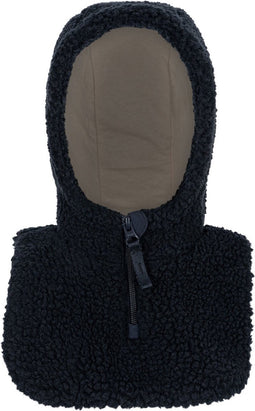 Konges Slojd Teddy nekwarmer met muts - 2 in 1 - Total eclipse - Maat 12-18 maand