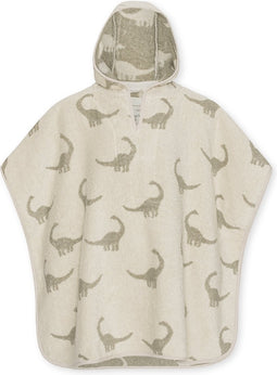 Konges Sløjd Terry poncho Dino Toddler - 2-4 jaar - Badponcho met kap