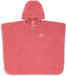 Konges Sløjd Terry Poncho met kap - Junior - 110-128cm/5-8j - Flamingo Plume